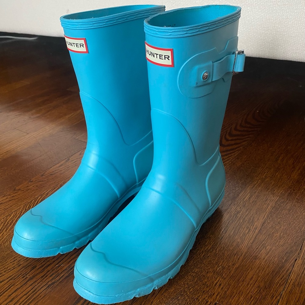 Rare Tiffany Blue Hunter Original Waterproof Boots